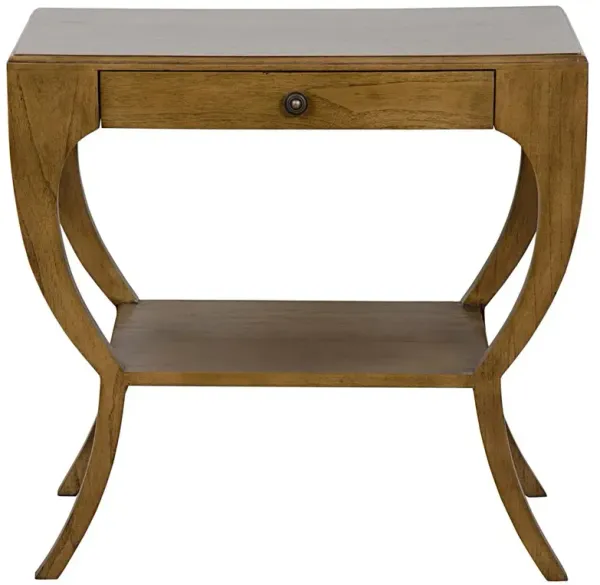 Mackenzie Modern Classic Brown Mahogany Side Table