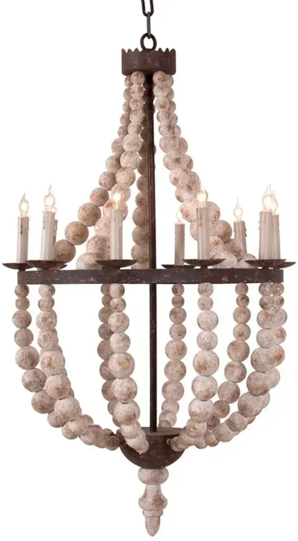 Jocelyn French Country Antique Gold Bulb Chandelier