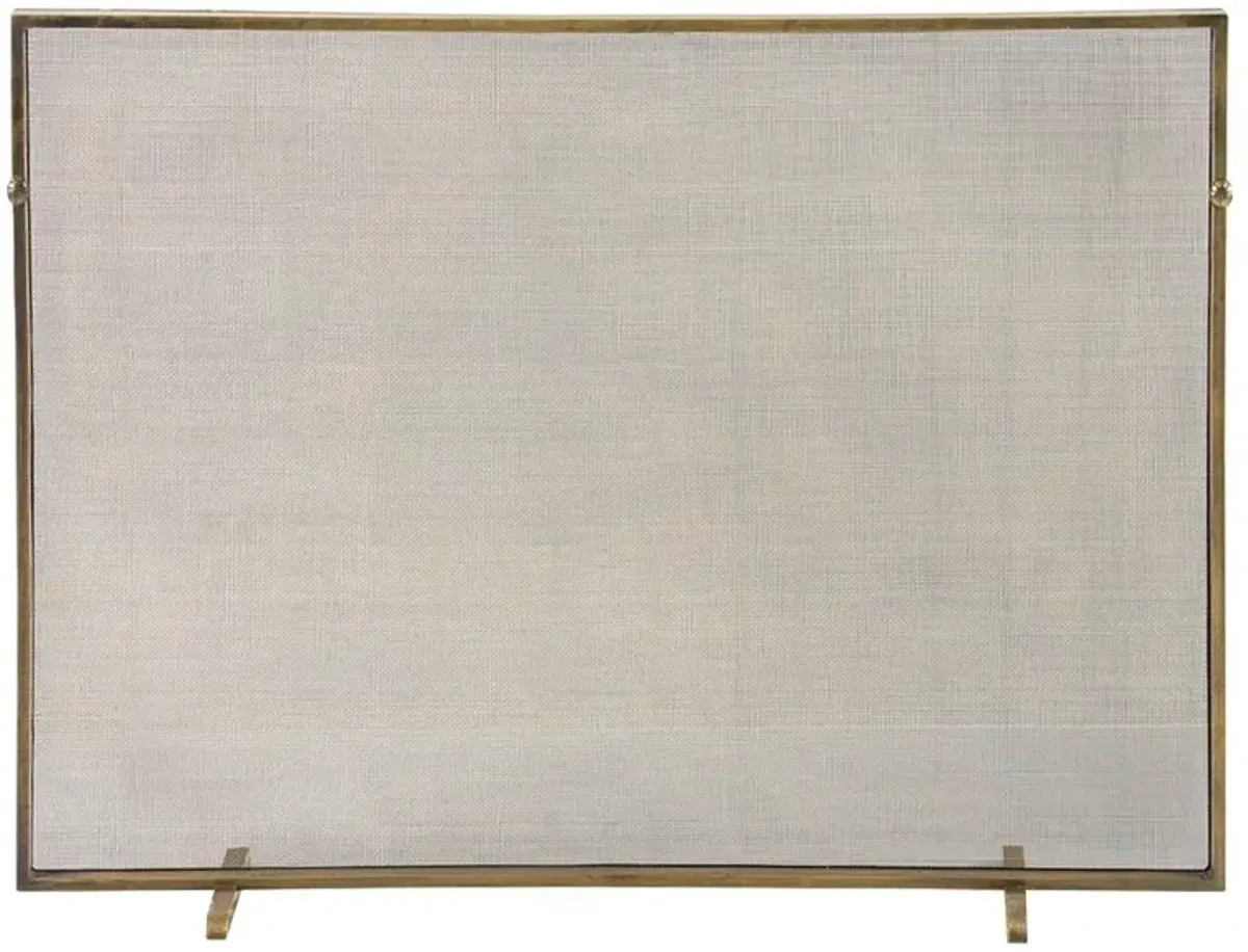 Gita Classic Simple Iron Fireplace Screen - Gold