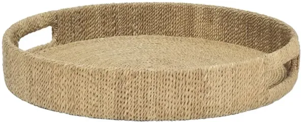 Palecek Monarch Coastal Wrapped Rope Seagrass Round Tray - S