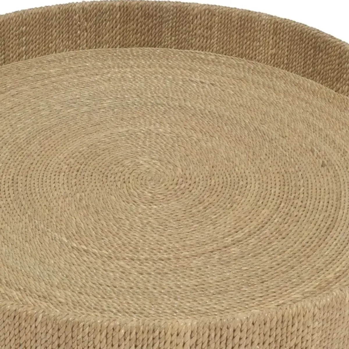 Palecek Monarch Coastal Wrapped Rope Seagrass Round Tray - L