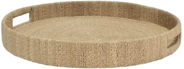 Palecek Monarch Coastal Wrapped Rope Seagrass Round Tray - L