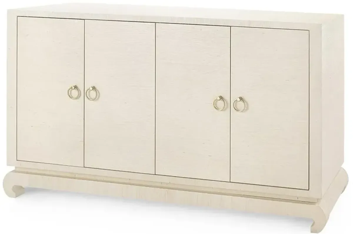 Meredith Regency Natural Grasscloth Chow Cabinet