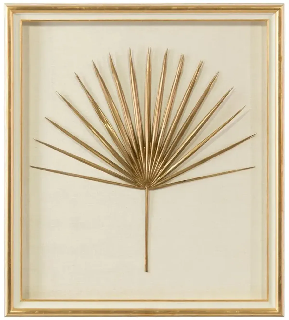 John-Richard Palmetto Frond I Nature Gold Frame Mixed Media