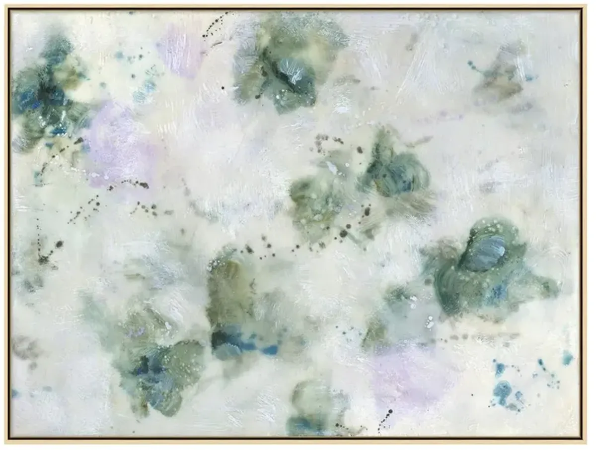 Hazel French Country White-Ivory Abstract Natural Frame Painting 2