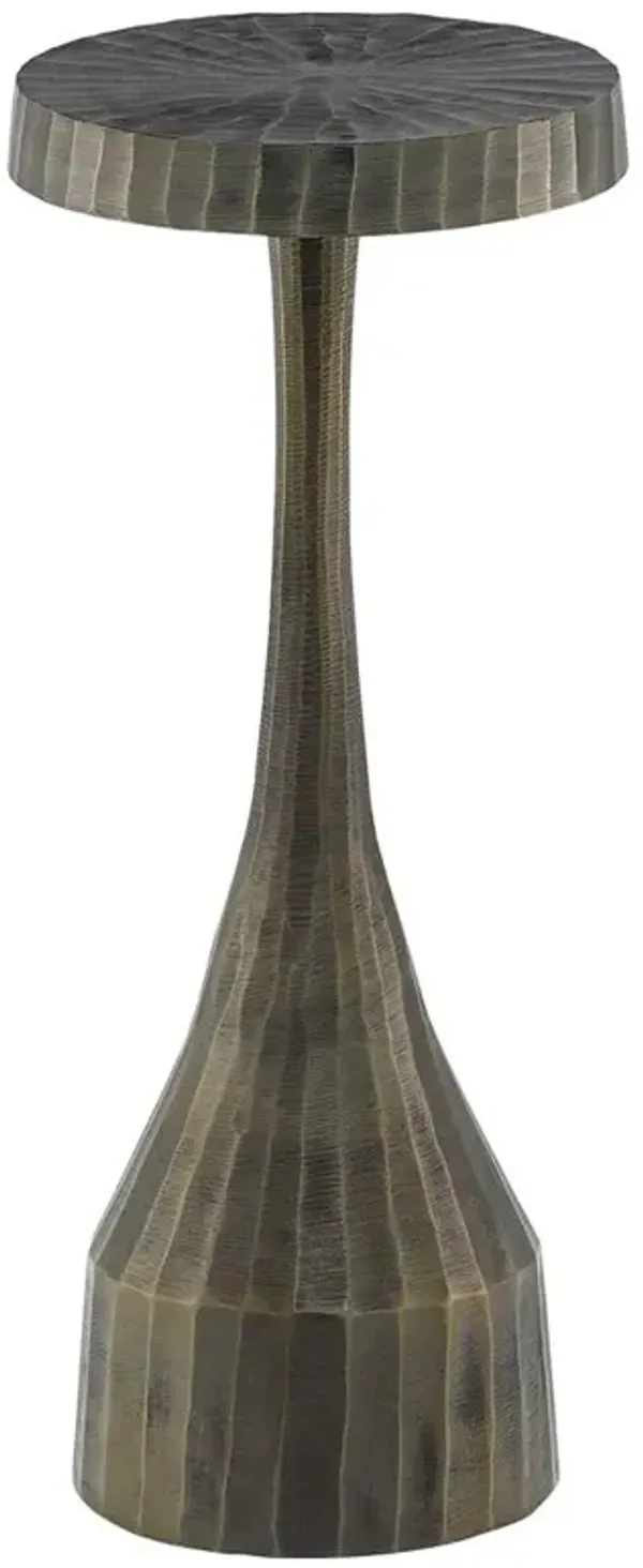 Herbie Loft Brushed Brass Hourglass Drink Table