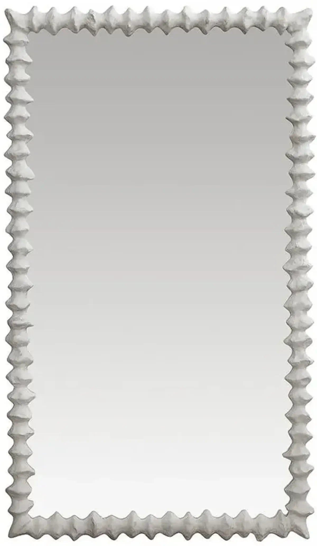 Small Clyde Frost White Wall Mirror - 42H