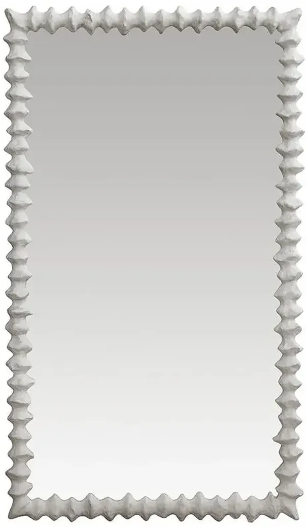 Small Clyde Frost White Wall Mirror - 42H