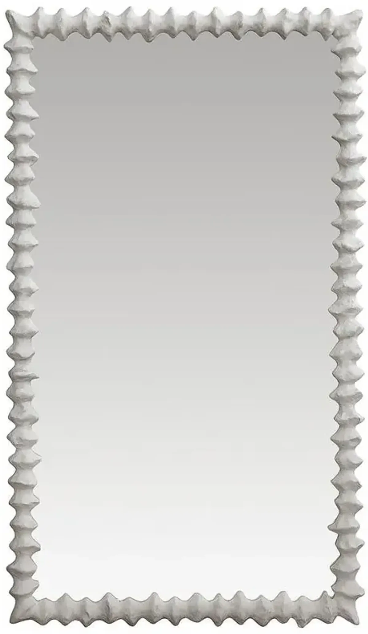 Large Clyde Frost White Wall Mirror - 56H