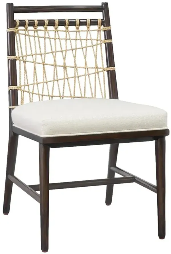 Palecek Pratt Beach Espresso Woven Jute Rope Side Chair