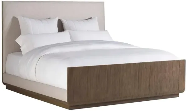 Winter Loft Rustic Teak Herringbone Bed  King