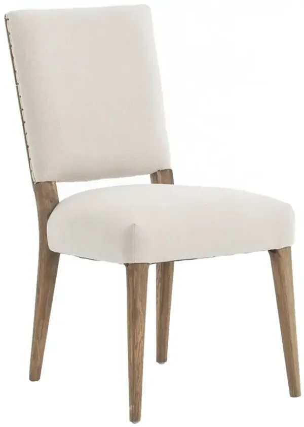 Holland Modern Classic Soft Beige Linen Dining Chair