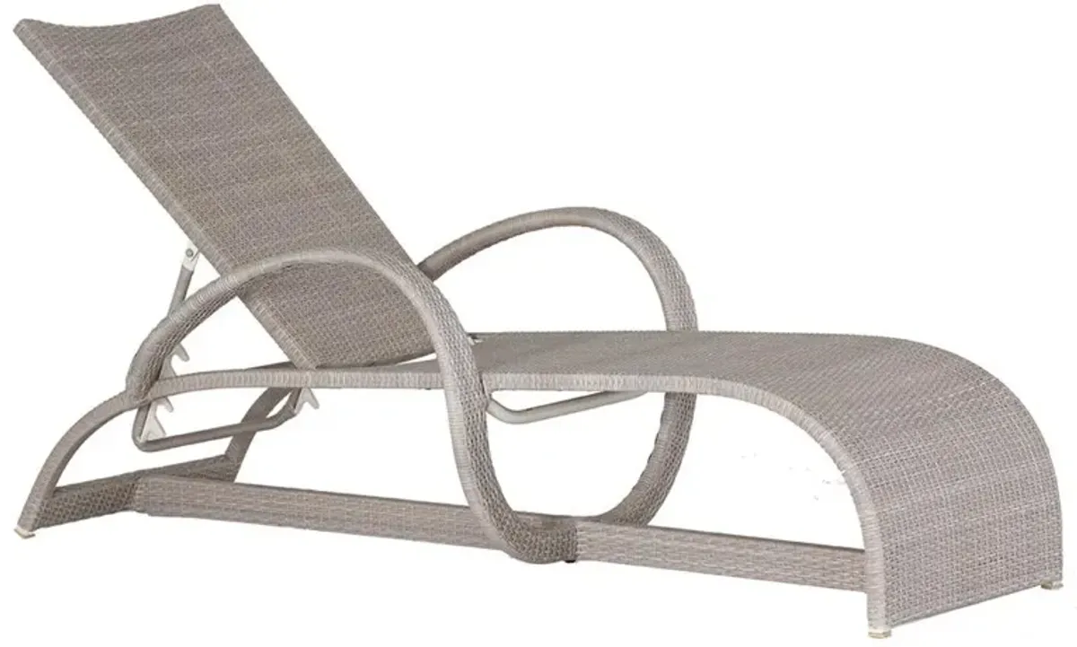 Halo Modern Coastal Classic Outdoor Oyster Wicker Chaise Lounge