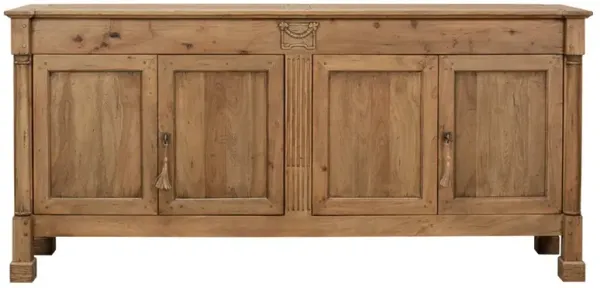 Suzane Modern Classic Light Brown Walnut Wood Credenza