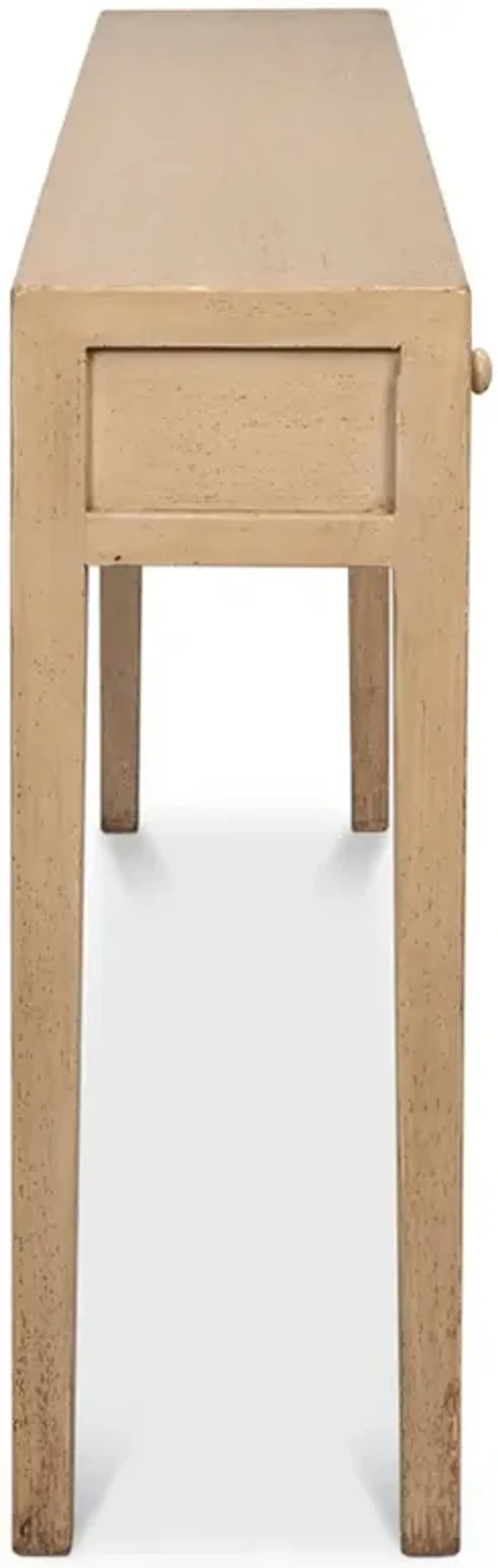 Billie Modern Classic Brown Pine Wood Rectangular Console Table