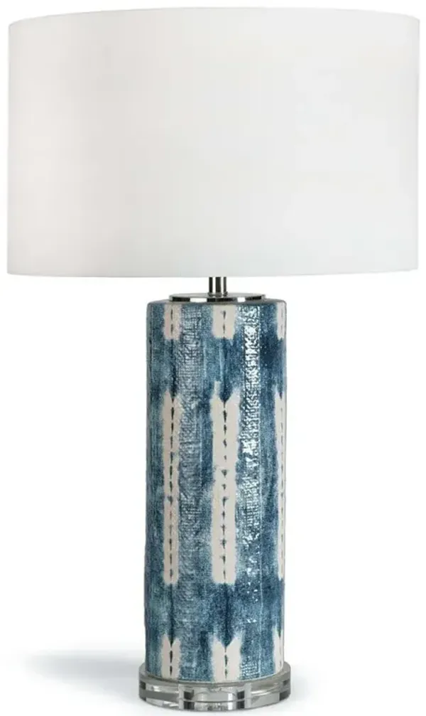 Mali Coastal Ceramic Indigo Table Lamp