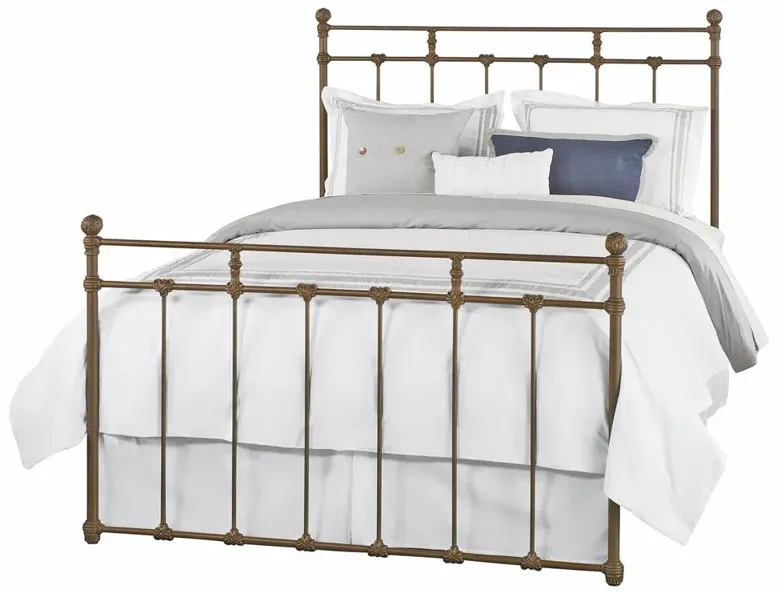 Lascaux French Country Natural Rust Iron Bed - King