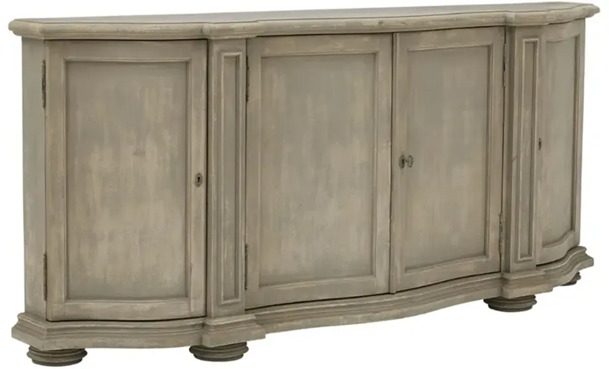 Picardy French Country Antique Grey Wood Sideboard
