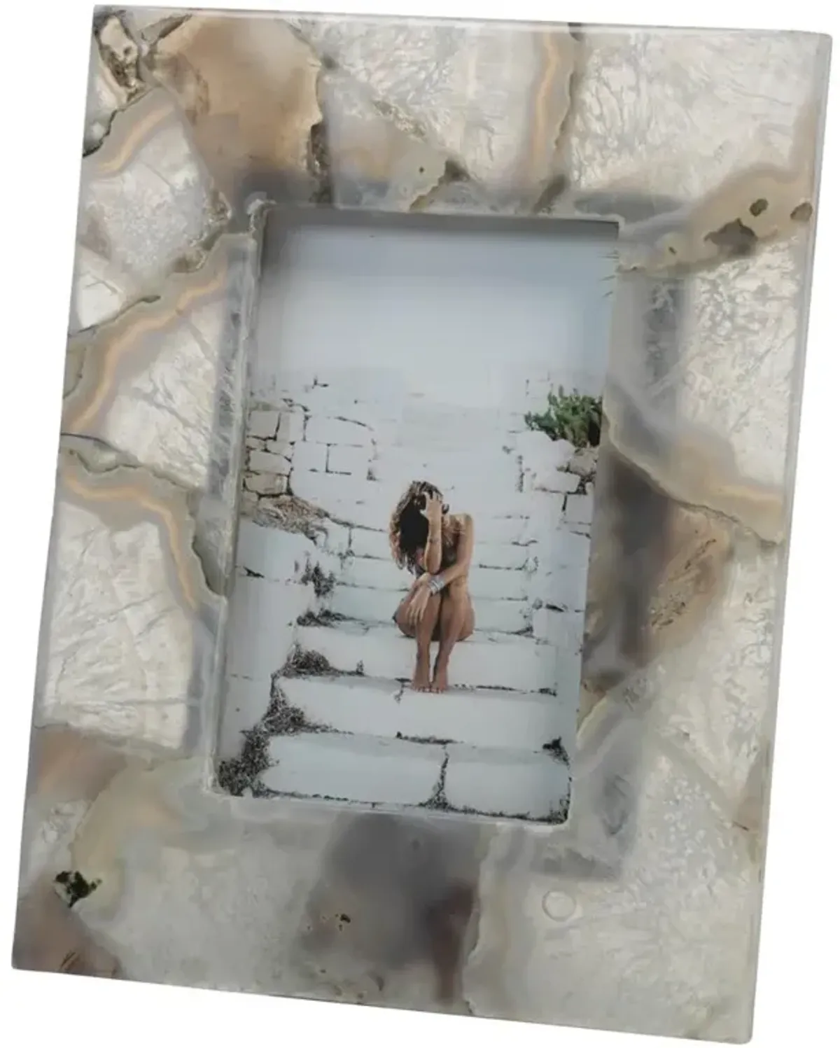 Melrose Modern Classic Ivory Chalcedony Photo Frame - 4x6