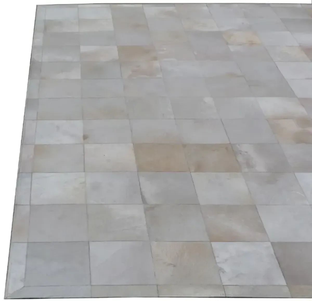 Lucas Modern Classic Beige Hide Square Patterned Rug - 8x11