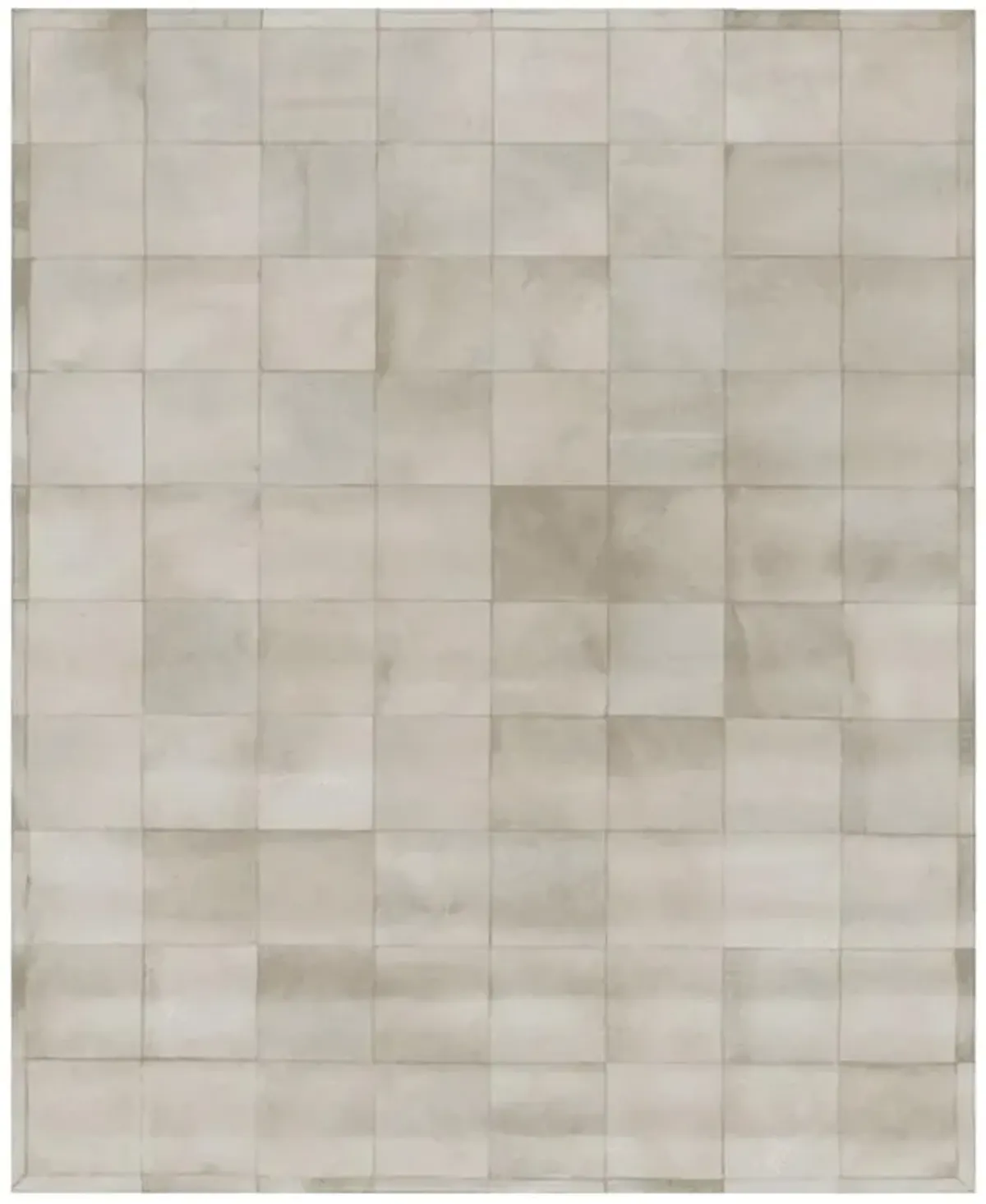 Lucas Modern Classic Beige Hide Square Patterned Rug - 96"x136"