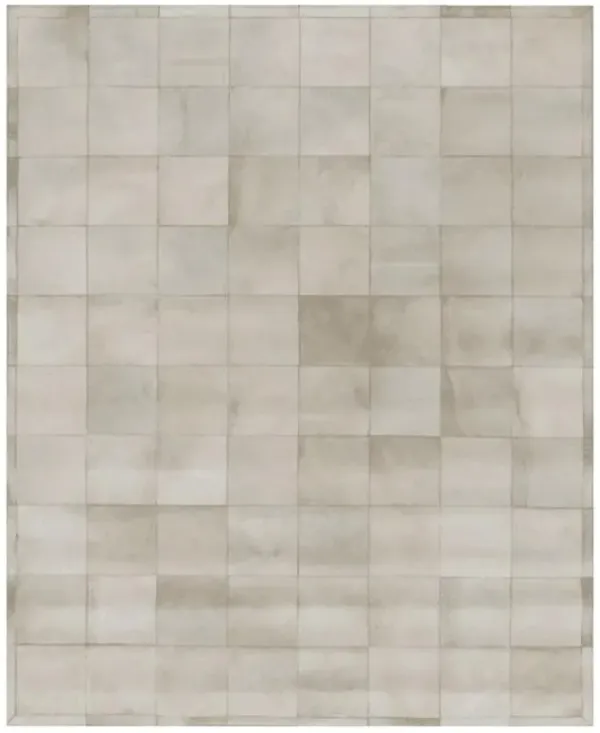 Lucas Modern Classic Beige Hide Square Patterned Rug - 116"x146"