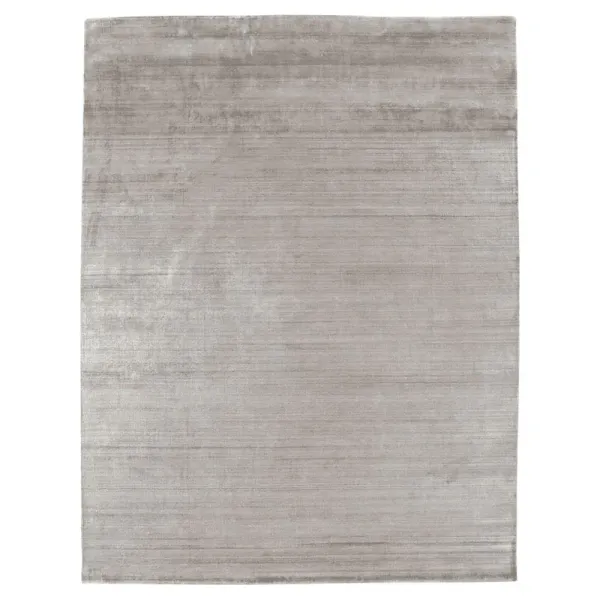 Rebekah Modern Classic Silver Bamboo Silk Solid Rug - 12'x15'