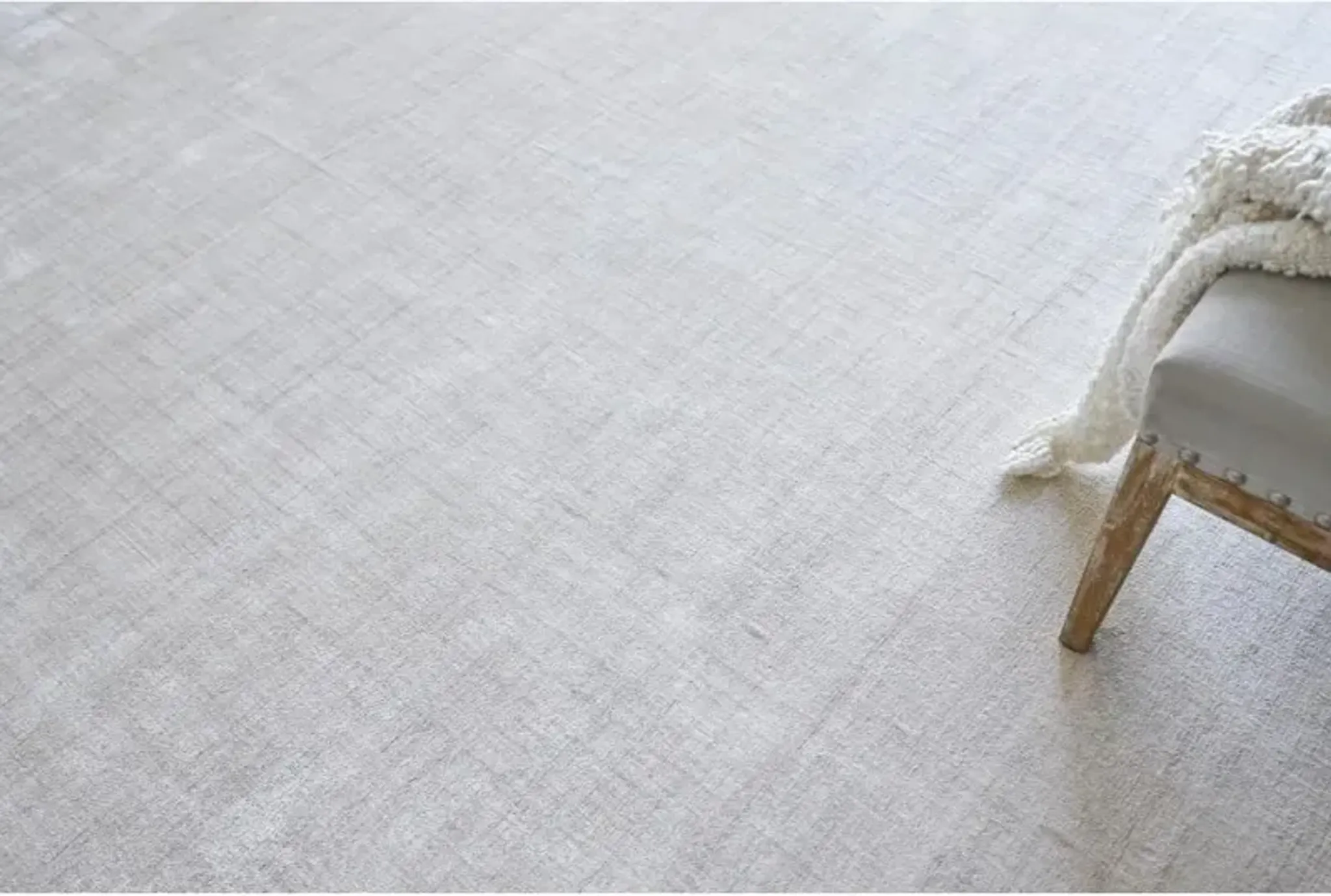 Purity Modern Classic Beige Bamboo Silk Solid Rug 8x10 Kathy Kuo Home ...