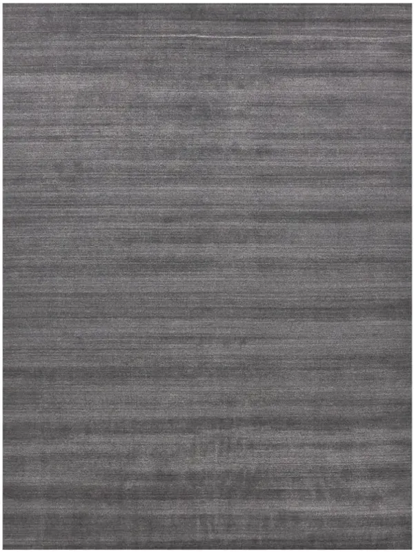 Seth Modern Taupe Wool Bamboo Silk Solid Rug - 12'x15'