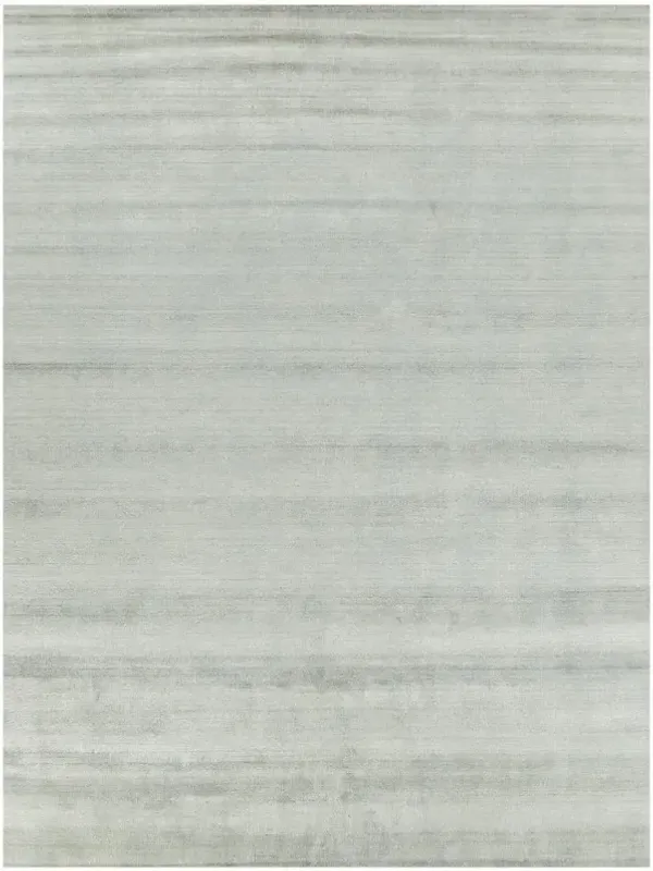 Seth Modern Light Green Wool Bamboo Silk Solid Rug - 6'x9'