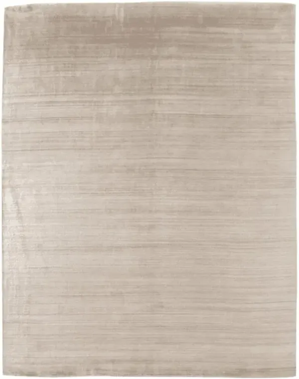 Seth Modern Dark Tan Wool Bamboo Silk Solid Rug - 8'x10'