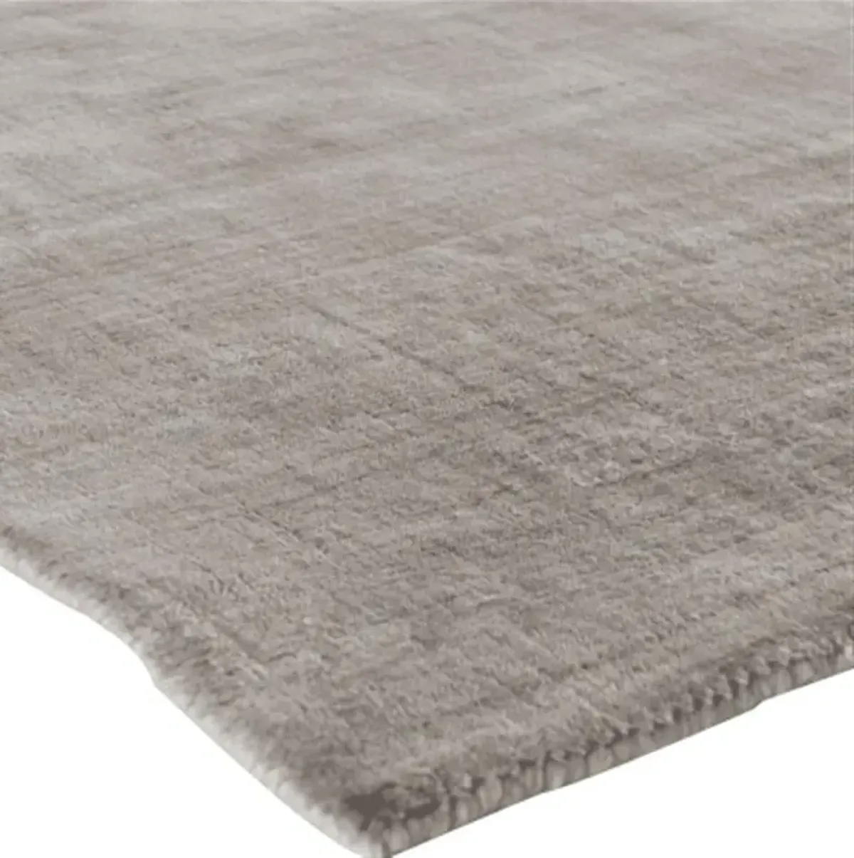 Seth Modern Dark Taupe Wool Bamboo Silk Solid Rug - 8'x10'