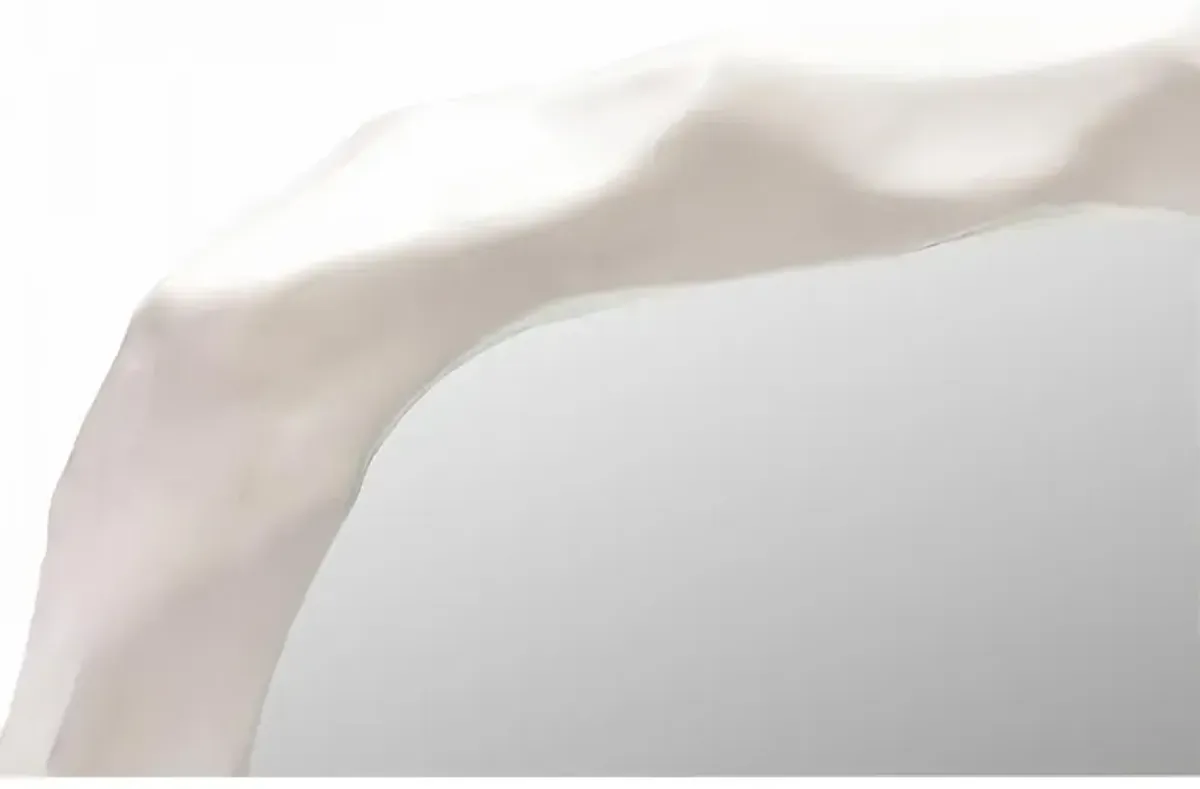 Flint Modern Classic White Resin Wall Mirror