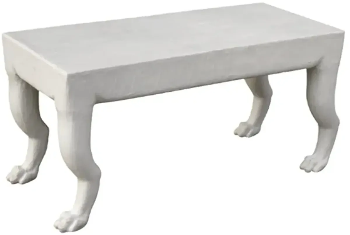 Arthur Modern Classic White Resin Bench