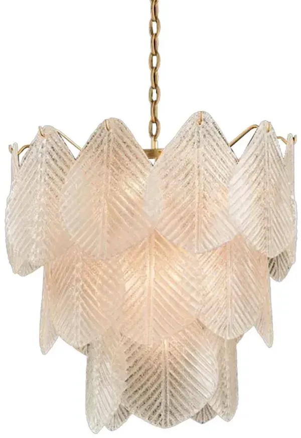 John-Richard Modern Classic Three Layer Frosted Glass Nine Light Chandelier