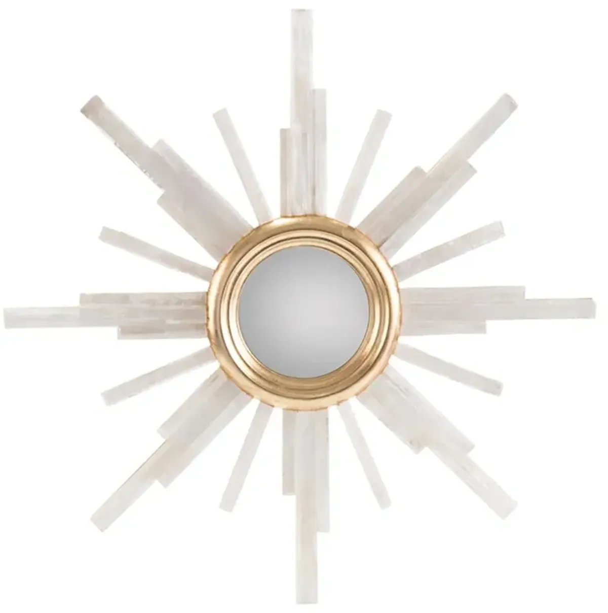 John-Richard Modern Classic Selenite Gold Frame Star Wall Mirror