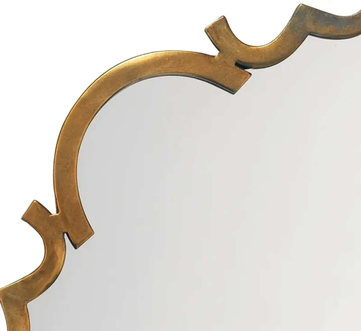 Nico Modern Classic Novelty Gold Metal Wall Mounted Mirror