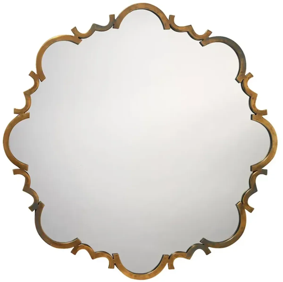 Nico Modern Classic Novelty Gold Metal Wall Mounted Mirror