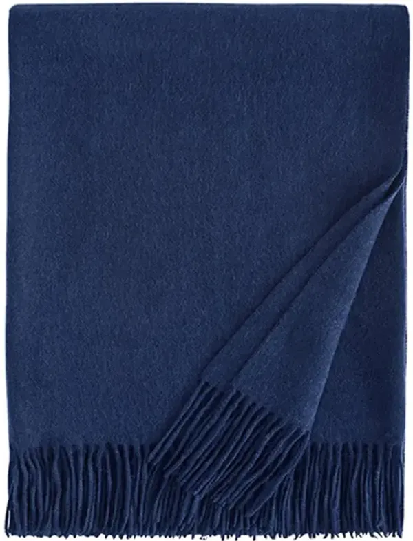 Sferra Dorsey Modern Classic Midnight Cashmere Throw Blanket