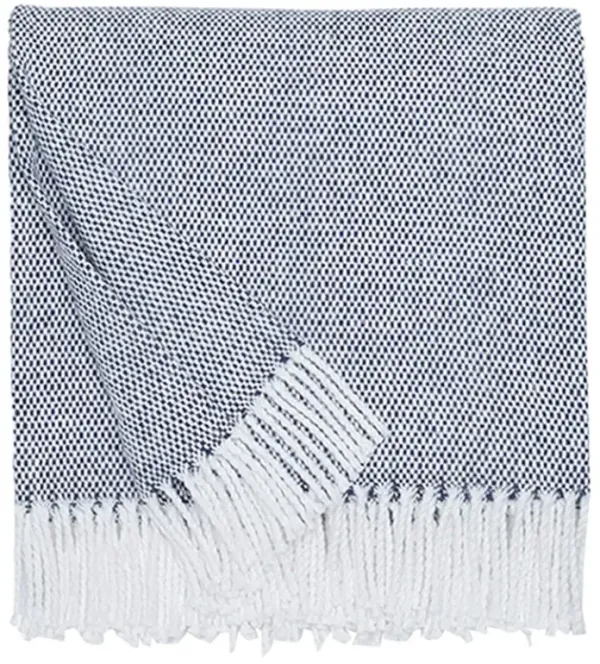 Sferra Modern Terzo Navy Throw Blanket