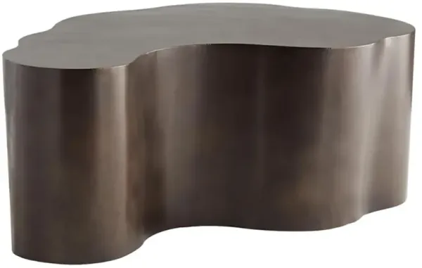 Meadow Modern Classic Antique Bronze Iron Abstract Oval Coffee Table