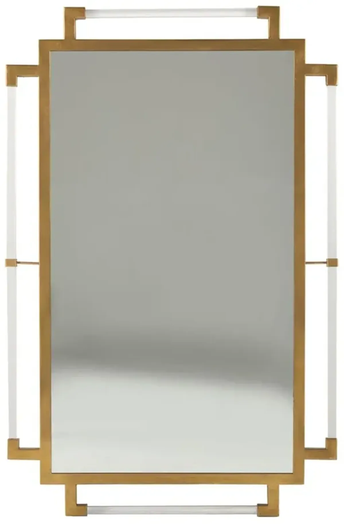 Huxley Hollywood Regency Acrylic Gold Frame Wall Mirror