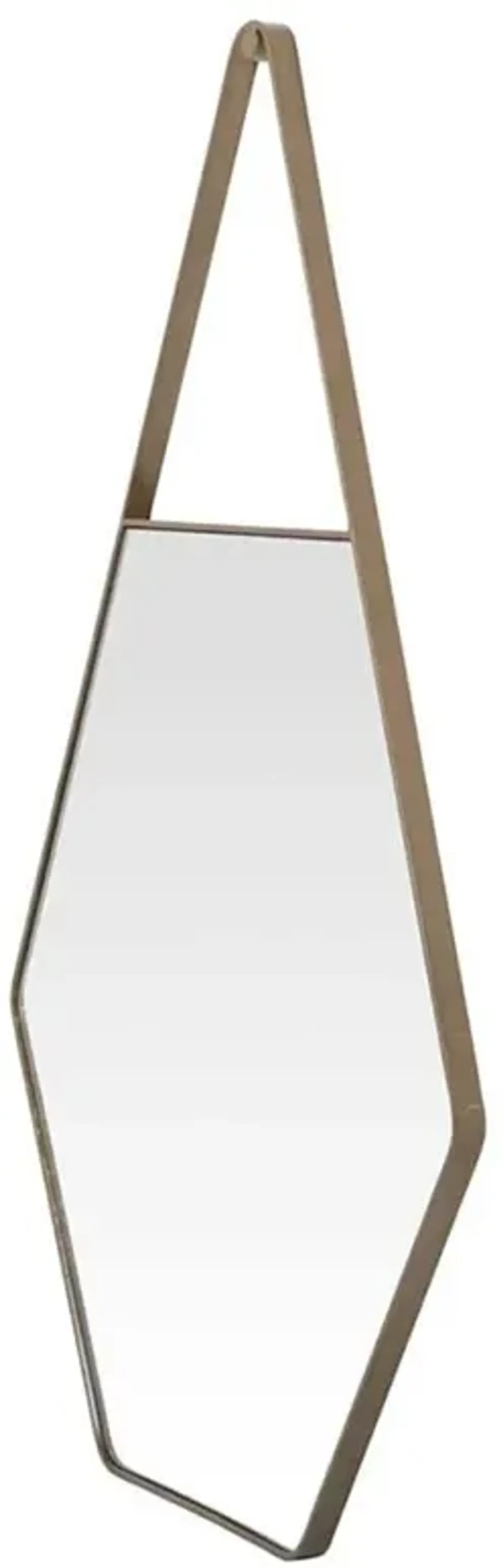 Lovell Modern Classic Hexagonal Gold Metal Frame Wall Mirror