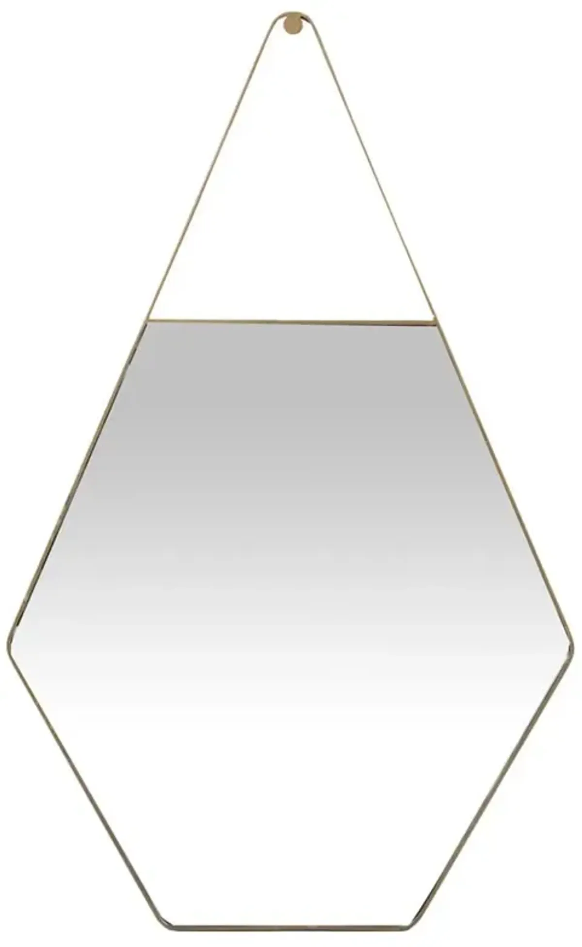 Lovell Modern Classic Hexagonal Gold Metal Frame Wall Mirror