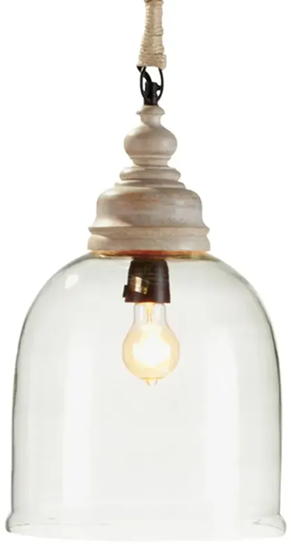 Cruz French Country 17" Cloche Pendant - Small