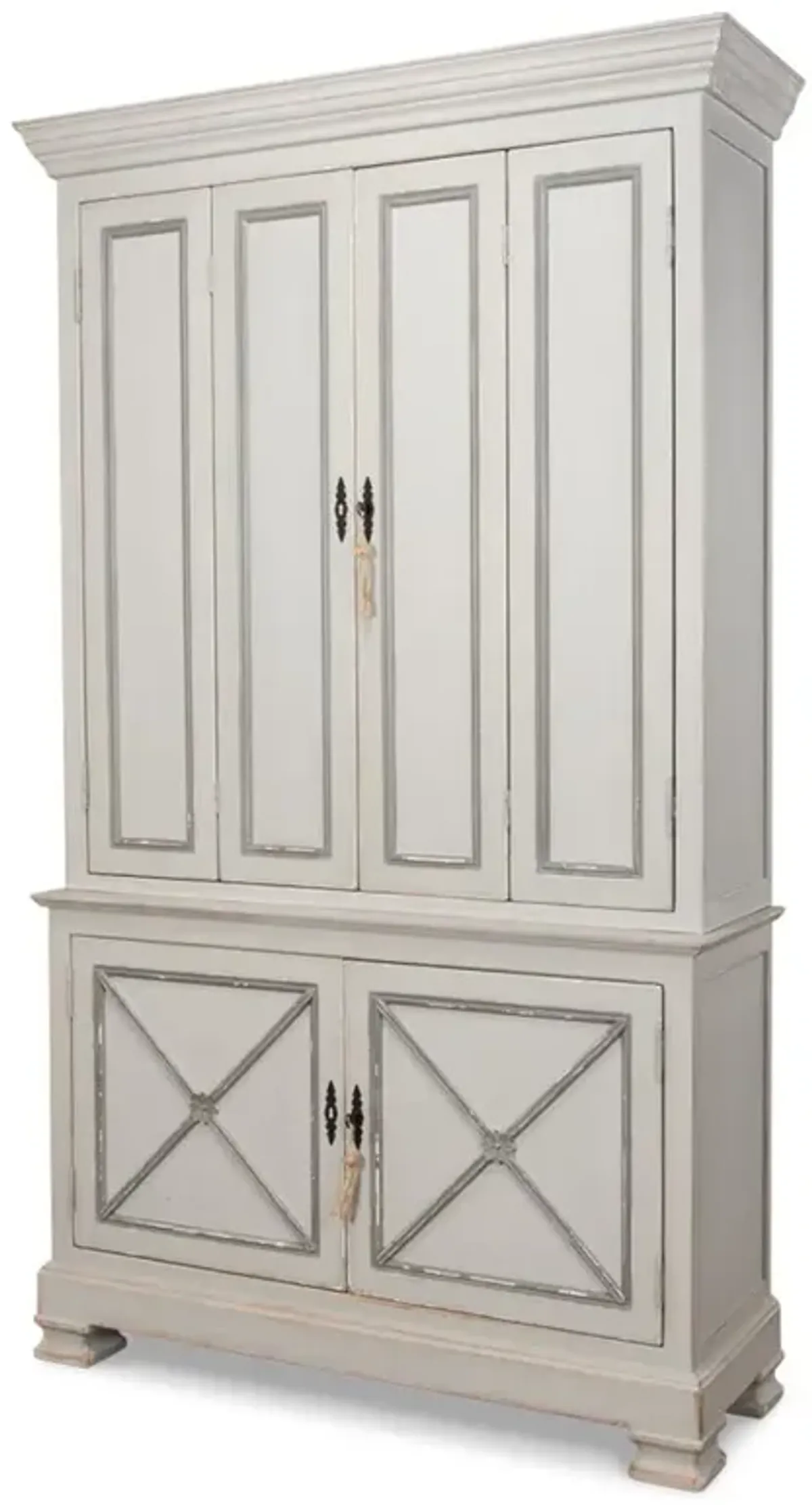 Rafaela French Country Grey Reclaimed Pine Wood Armoire
