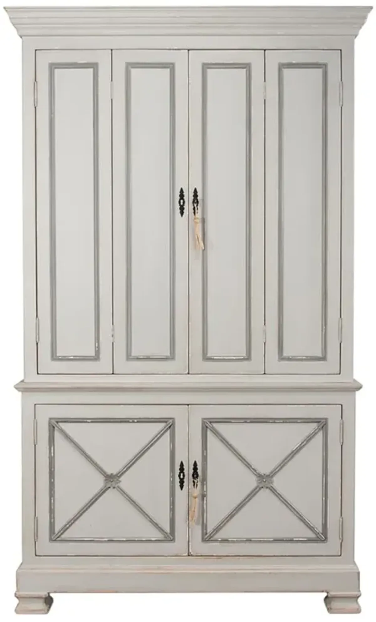 Rafaela French Country Grey Reclaimed Pine Wood Armoire