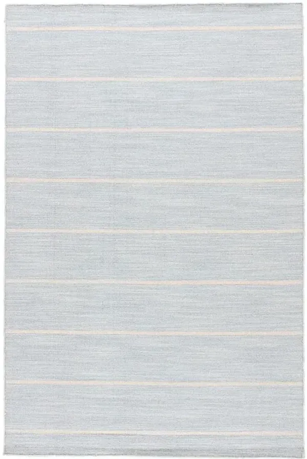 Codie Coastal Beach Celestial Blue Wool Patterned Rug - 10'x14'