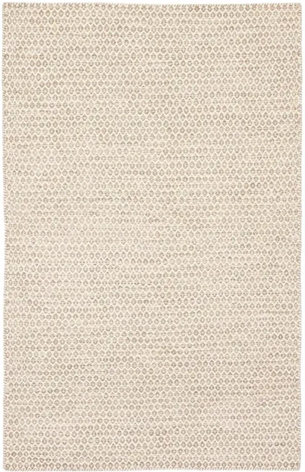 Zain Modern Beige White Wool Trellis Patterned Rug - 7'10"x9'10"
