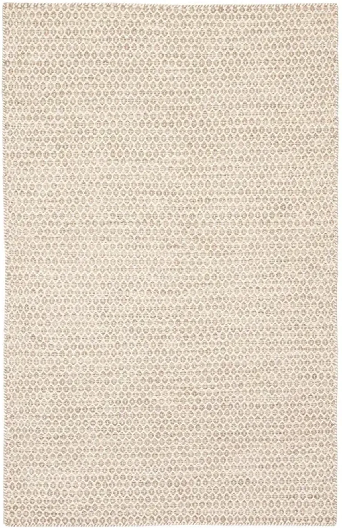 Zain Modern Beige White Wool Trellis Patterned Rug - 8'10"x12'